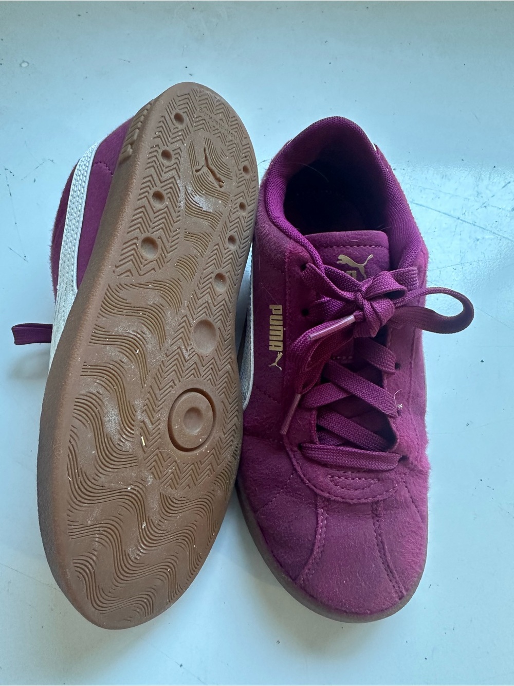 Puma Women's Suede Sneaker in Deep Pink
